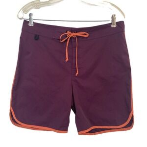 MARYSIA Shorts Board. Women's Medium. Burgundy Orange Trim‎ Drawstring
